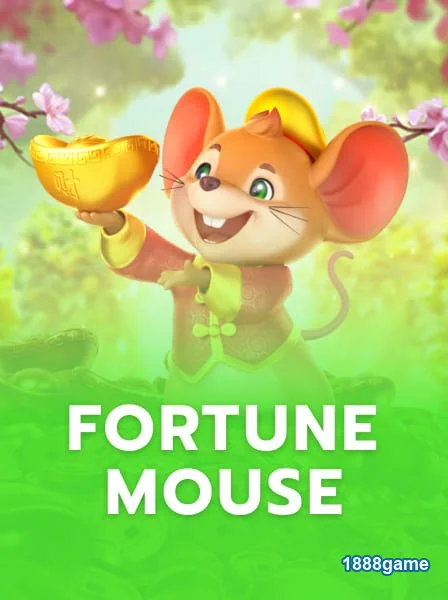Mascote Fortune Mouse do 1888game segurando ouro.